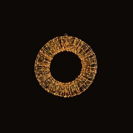 Premier Decorations Rose Gold LED Lights Christmas Wreath