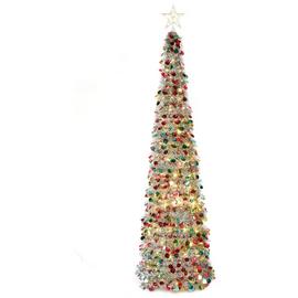 Premier Decorations 6ft Pop Up Slim Christmas Tree - Silver