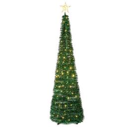 Premier Decorations 6ft Pre lit Pop Up Slim Christmas Tree