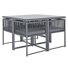 Argos Home 8 Seater Rattan Effect Cube Patio Set - Grey