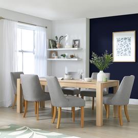 Habitat Alston Extend Natural Dining Table & 6 Chairs