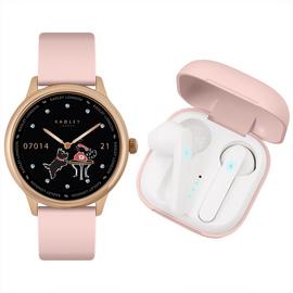 Radley Pink Strap Smart Watch and Earbud Set