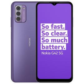 SIM Free Nokia G42 5G 128GB Mobile Phone - Purple