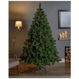 Premier Decorations 8ft Prelit Ridgemere Pine Christmas Tree