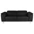 Argos Home Boutique 3 Seater Faux Leather SofaBlack