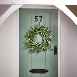Premier Decorations Frosted Eucalyptus Christmas Wreath