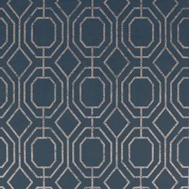 Superfresco Easy Luxe Geo Navy Wallpaper