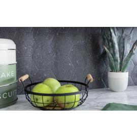 D-C-Fix Dark Hexagon 3D Grey Wallpaper