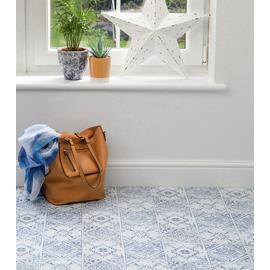 D-C-Fix Vintage Self Adhesive Vinyl Floor Tiles - Blue
