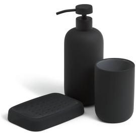 Habitat 3 Piece Soft Touch Accessory Set - Black