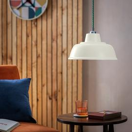 Argos Home Benson Cream Metal Easy Fit Lampshade - 30cm