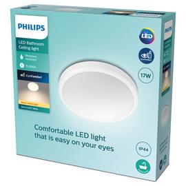 Philips Doris Bathroom Luminaire LED Ceiling Light - White