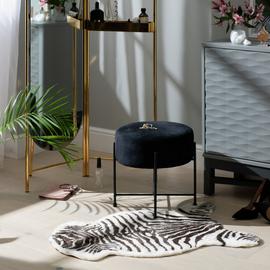 Habitat Zebra Faux Fur Cut Pile Rug - 60x90cm