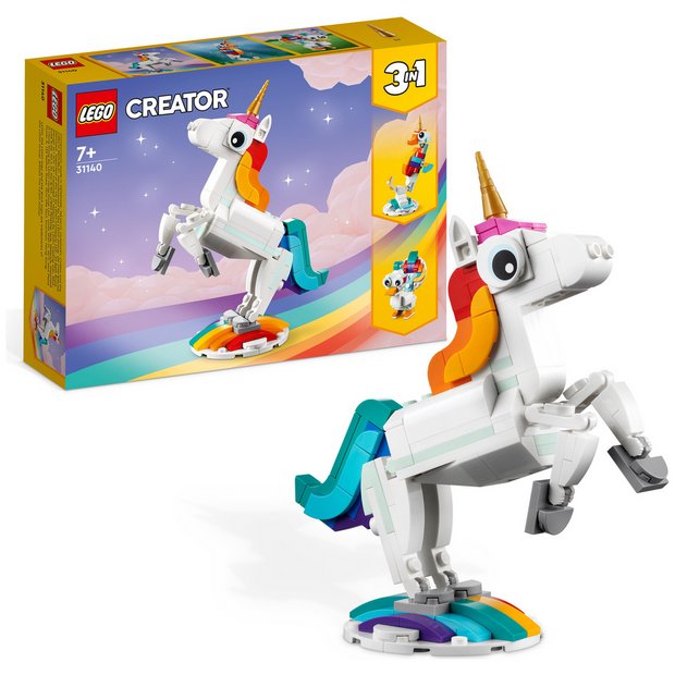 Buy LEGO Creator 3 in 1 Magical Unicorn Toy Animal Playset 31140