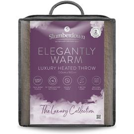 Slumberdown Elegantly Warm Luxury Heated Throw - Natural