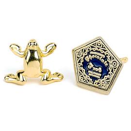 Harry Potter Gold Plated Chocolate Frog Stud Earrings