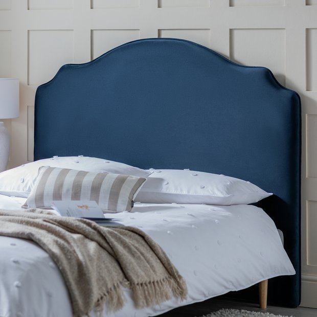 Navy blue outlet upholstered headboard