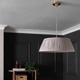 Argos Home Pleated Shade Metal Pendant Light - Satin Brass