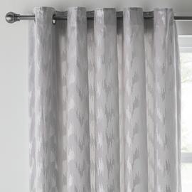 Argos Home Velvet Lined Eyelet Curtains - Grey