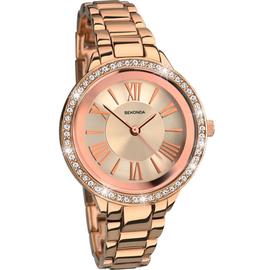 Sekonda Editions Stone Set Dial Rose Gold Bracelet Ladies Fashion Watch 2120 Best Price and Cheapest