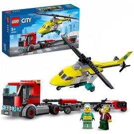 LEGO City Rescue Helicopter Transport Toy Building Set 60343