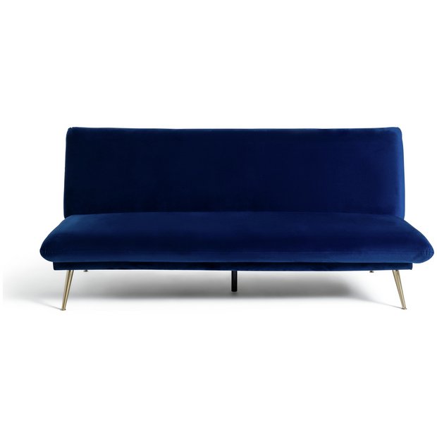 Blue clearance velvet futon