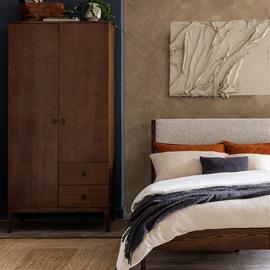 Habitat Loxley 2 Door 2 Drawer Wardrobe - Walnut