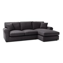Argos Home Lisbon Fabric Right Hand Corner Sofa - Charcoal