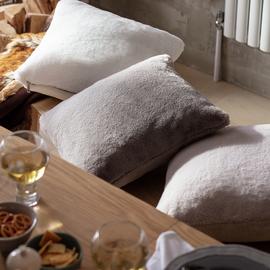 Habitat Plain Faux Fur Cushion - 43X43