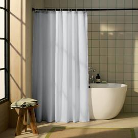 Argos Home Shower Curtain with Anti Bacterial Finish - White