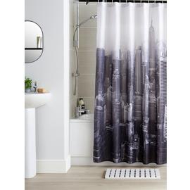 Argos Home Photographic NYC Shower Curtain - Black & White