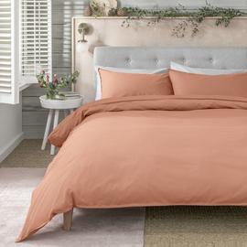 Habitat Cotton Linen Look Cinnamon Bedding Set - Double