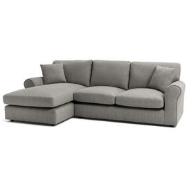 Argos Home Lisbon Fabric Left Corner Chaise Sofa - Grey