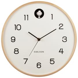 Karlsson Natural Cuckoo Analogue Wall Clock - Birch White