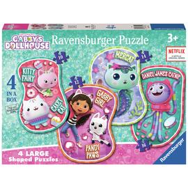 Gabby's Dollhouse 4 Large Shaped Puzzle
