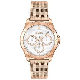 Hugo Ladies Pink Stainless Steel Bracelet Watch
