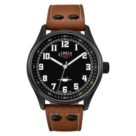 Limit Men's Tan Faux Leather Strap Watch