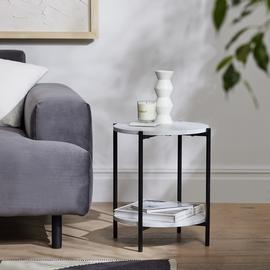 Argos Home Jules Side Table - Black & White