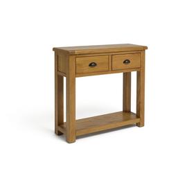 Argos Home Kent 2 Drawer Oak Console Table - Natural