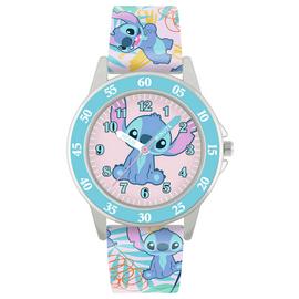 Disney Lilo and Stitch Blue Printed Time Teacher Strap Watch