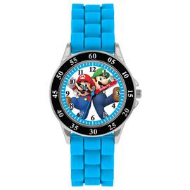 Nintendo Mario Blue Time Teacher Silicone Strap Watch
