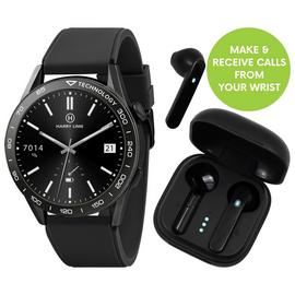 Harry Lime Black Calling Smart Watch and Earbud Set