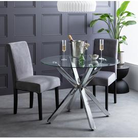 Argos Home Alice 4 Seater Dining Table - Chrome