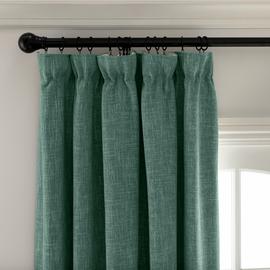 Habitat Linen Look Blackout Pencil Pleat Curtain