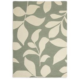 Habitat Verdant Leaf Wool Cut Pile Rug