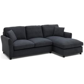 Argos Home Aleeza Fabric Right Hand Corner Sofa - Charcoal