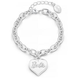 Barbie Silver Colour Heart Charm Bracelet
