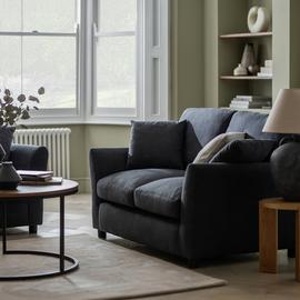 Argos Home Aleeza Fabric 2 Seater Sofa - Charcoal