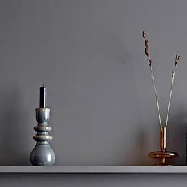 Bloomingville Emie Stoneware Candle Holder - Grey