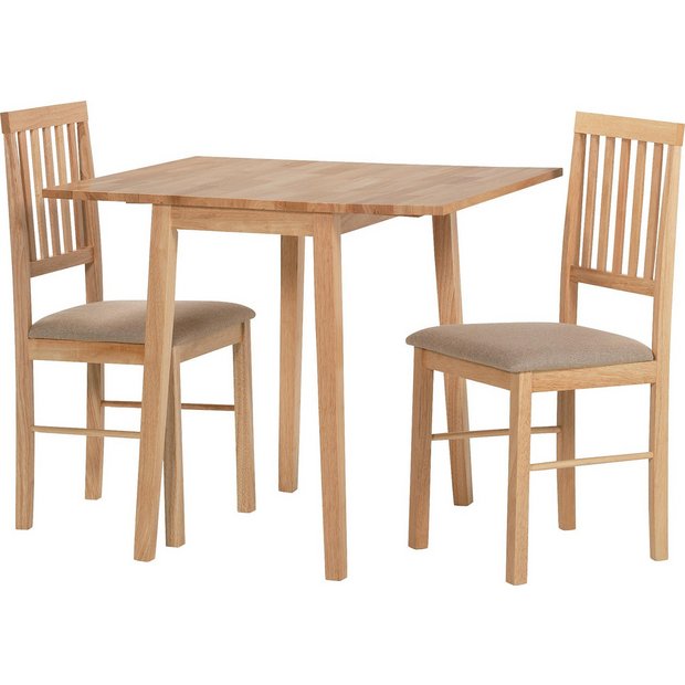 Buy HOME Kendall Extending Solid Wood Table & 2 Chairs - Natural at